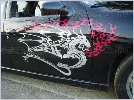 Tribal-Dragon-Flames-Car-Graphics http://www.getlaunched.com